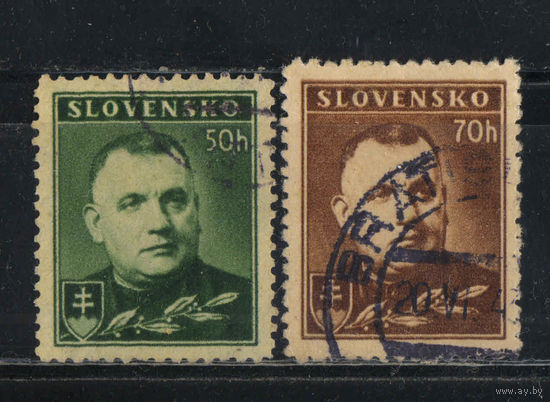 Словакия Первая Респ 1939 Йозеф Тисо Стандарт #67УА,68ХА