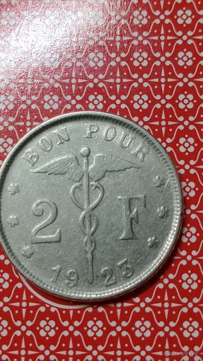 Бельгия 2 франка1923