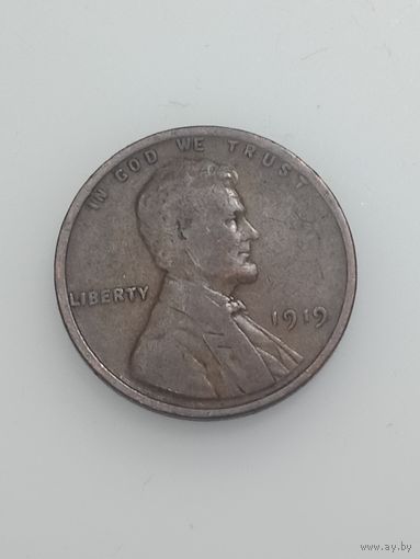 США 1 цент 1919 года .