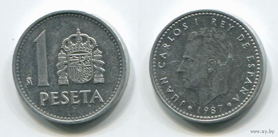 Испания. 1 песета (1987, XF)