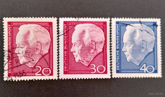 Марки Германия 1964 год Генрих Любке