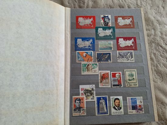 Альбом с марками СССР, флора фауна техника транспорт искусство спорт известные личности и др.