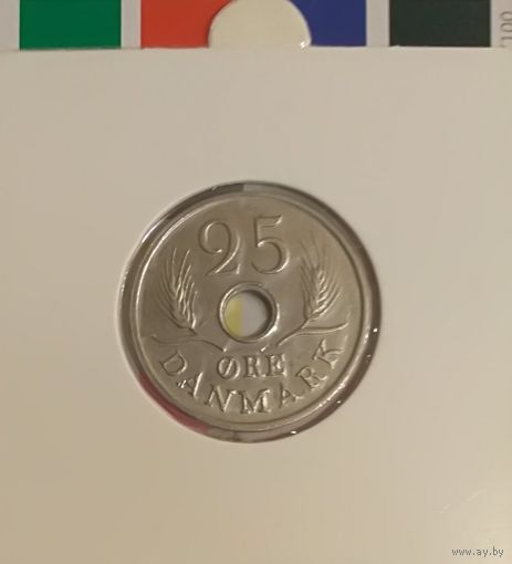 Дания 25 эре 1967 CS в холдере