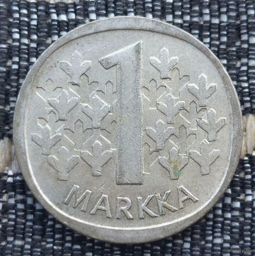 Финляндия 1 марка 1966 года, S, АU. Серебро! Сторгуй за свою цену, предложи обмен!