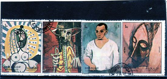 ОАЭ. Шарджа.Mi:AE-SH 1316-1319. Картины Пикассо. 1972.