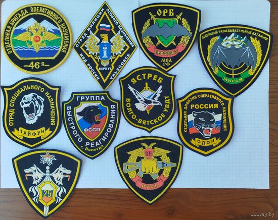 Россия. Нашивки полиции-5, 10шт.