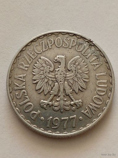 Польша 1 злотый 1977 г(1)Н6