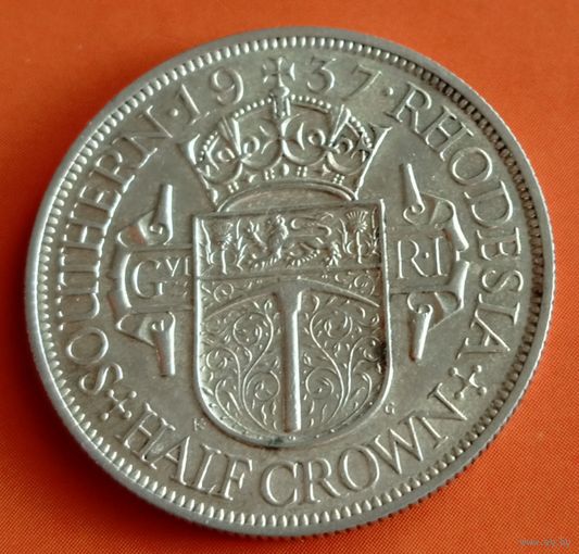 Южная Родезия. 1/2 кроны 1937. Редкость!