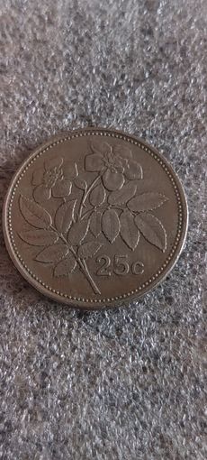 Мальта 25 цент 1986