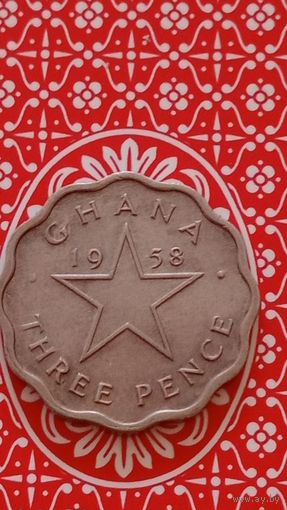 Гана 3 пенса1958