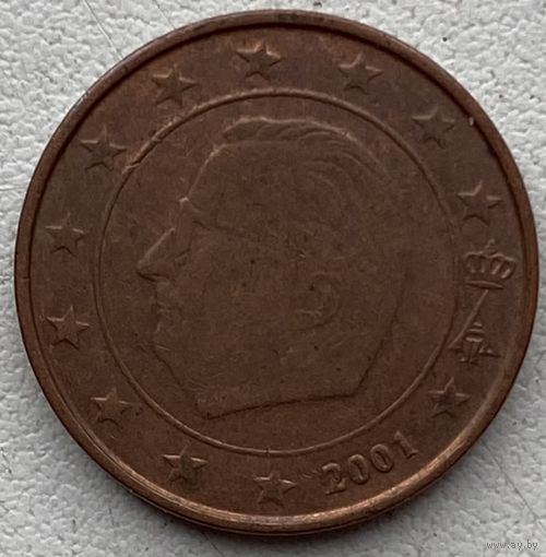 Бельгия 1 евроцент 2001 г.