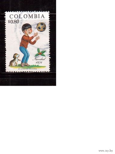 Колумбия-1974(Мих.1280) ,  гаш., Футбол