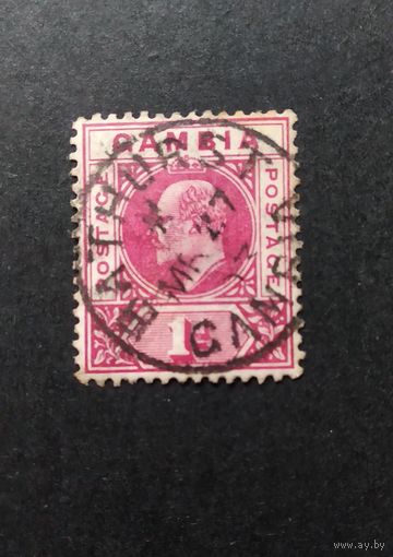 Великобритания\109в\ Гамбия.1902-1905 г. Король Эдуард VII. Стандарт.штемпель BATHURST