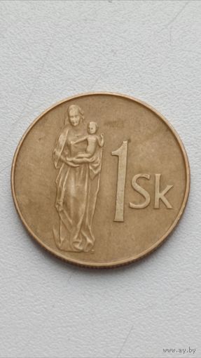 Словакия. 1 крона 1993 года. (2)