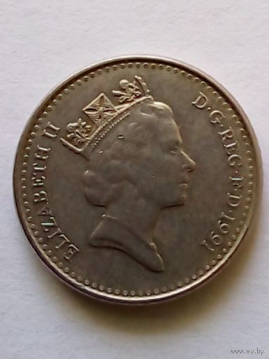 Великобритания.5 пенсов 1991г.
