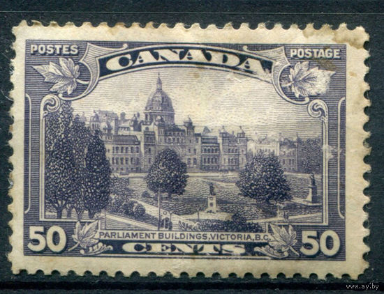 Британские колонии - Канада - 1935г. - ландшафты, виды, здание парламента, 50 с - 1 марка - MH [Mi 187]. #3-WB-92-A-1
