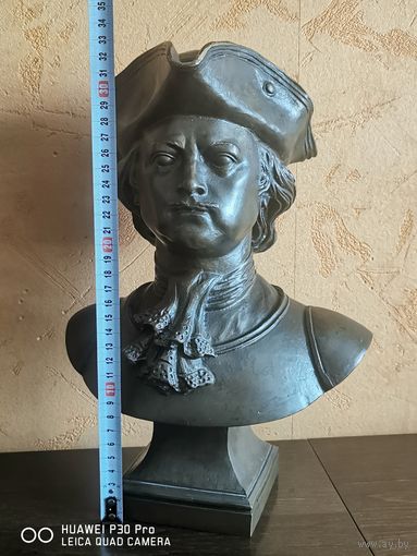 Бюст Пётр 1 бронза 33см.