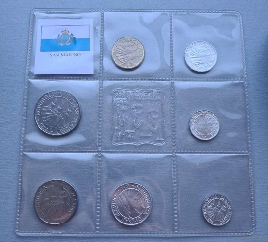 Сан-Марино 1, 2, 5, 10, 20, 50, 100 лир, 1974