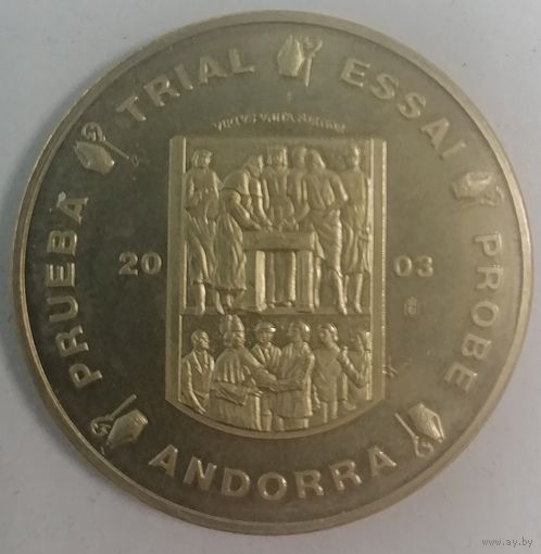7.8 Андорра пробные 50 евро центов 2003 год