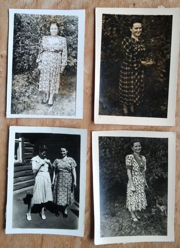 Фото из СССР. Мода 1950-х. 4 фото. 6х9 см. Цена за все.
