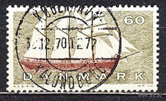1970 Дания. Парусник
