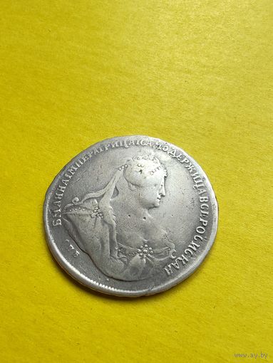 1 рубль 1740 года СПБ "Петербургский тип". Серебро. Гурт узорчатый. Не частая. СМОТРИТЕ ДР. МОИ ЛОТЫ. Большая распродажа!