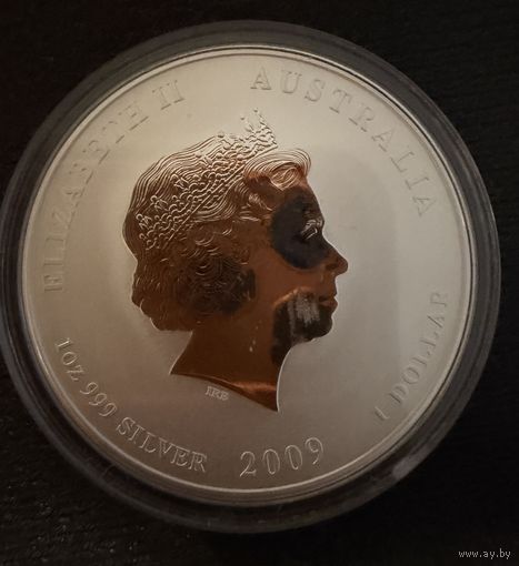 1 доллар 2009г. Год Быка. УНЦОВКА СЕРЕБРО 999 пр.    Распродажа коллекции!!!