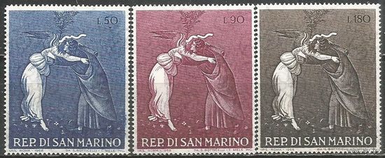Сан-Марино. Рождество. 1968г. Mi#918-20. Серия.