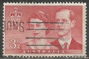 Австралия. Королевская пара. 1954г. Mi#242.