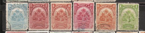 ФФ4 Эквадор 1896 Герб Эквадора следы от наклеек