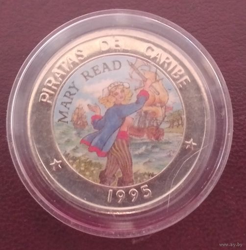 Куба 1 песо. 1995. Пираты Карибского моря - Мэри Рид.