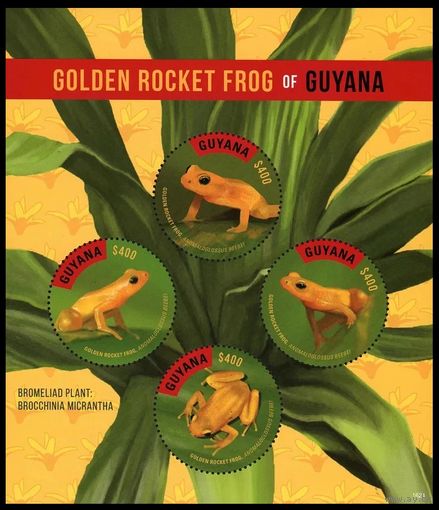 2016 Гайана 9293-9296KL Рептилии - Лягушки 11,00 евро