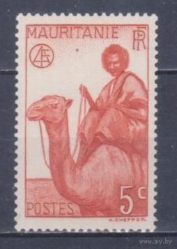 [2329] Французские колонии. Мавритания 1938. Кочевник на верблюде.5с. БЕЗ КЛЕЯ.