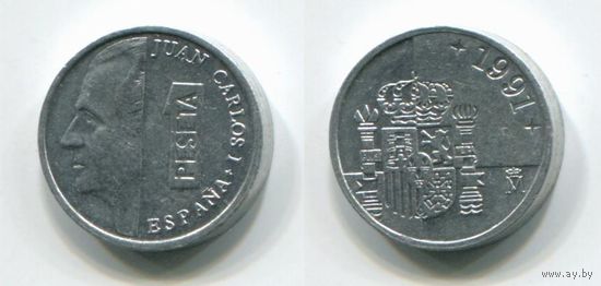 Испания. 1 песета (1991, XF)