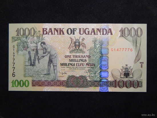 Уганда 1000 шиллингов 2009г.UNC