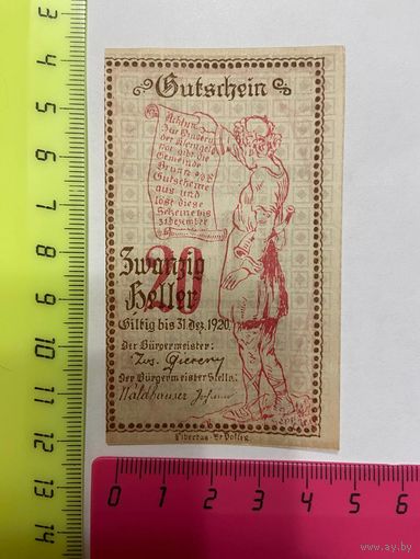 Австрия нотгельд 20 Грюн - 2301