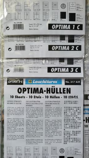 Leuchtturm S1, S2, S3 Optima листы для банкнот двухсторонние на 1, 2 и 3 (2, 4 и 6 ячеек)! Целая пачка 10 шт! Германия, Лёйхтурм, Leuchtturm! ВОЗМОЖЕН ОБМЕН!