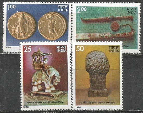 Индия. Экспонаты Национального музея. 1978г. Mi#763-66. Серия.
