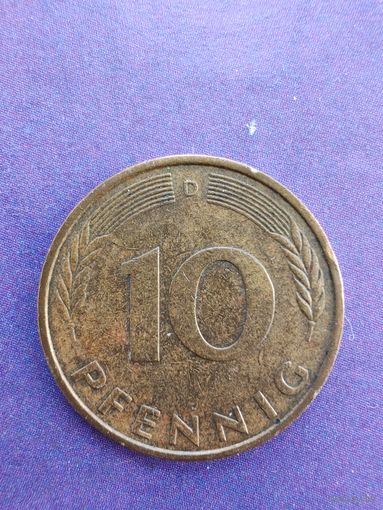 Германия ФРГ 10 пфеннигов 1985 D