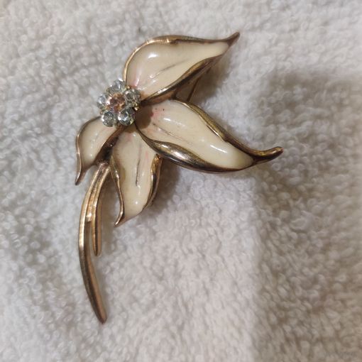 Брошь винтажная эмаль