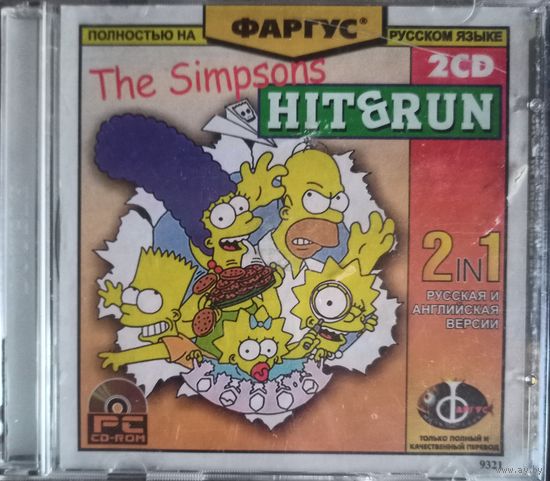 The Simpsons, Hit & Run, 2 диска. Русская и английская версия