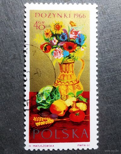 Марка Польша 1966 год Праздник урожая Дожинки