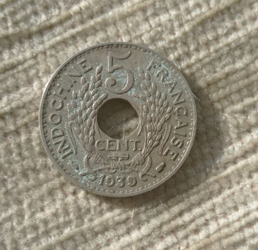Werty71 Французский Индокитай 5 центов 1939 сантимов