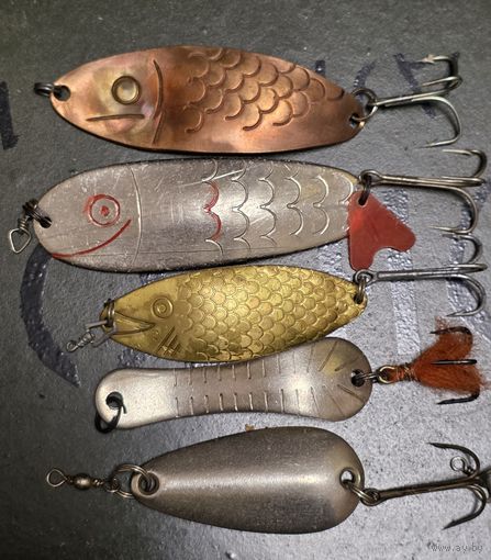 Блесны ссср колебалки 5шт разных одним лотом
