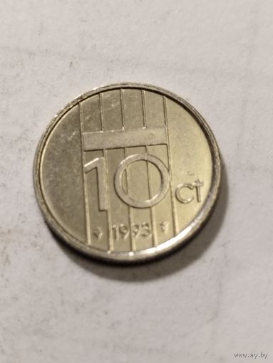 Нидерланды 10 центов 1993