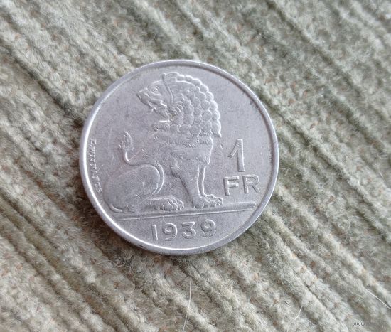 Werty71 Бельгия 1 франк 1939 Лев