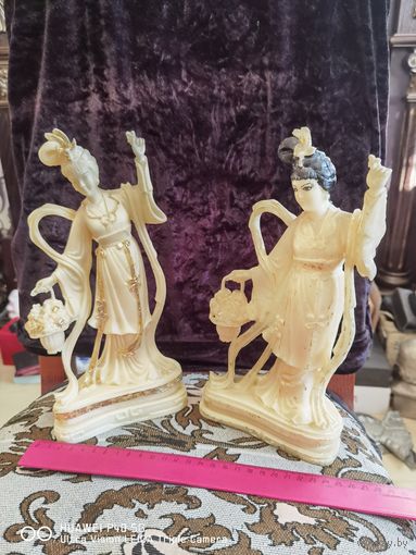 Две статуэтки СССР Гейша колкий пластик самая привлекательная цена трёхдневный аукцион