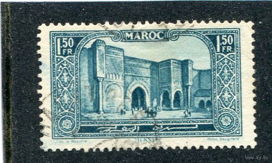 Марокко. Французский протекторат. Баб Мансур, ворота в Мекнес