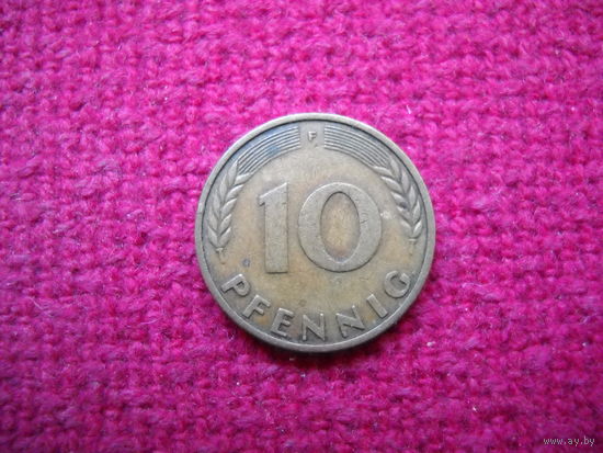 ФРГ 10 пфеннигов 1950 г. F . :