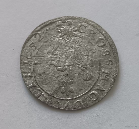 Лiтва i Ян Казiмiр! Грош 1652, Вильно. Редкий, aUNC